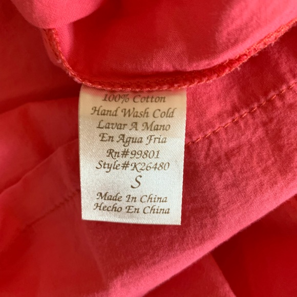 Event hot pink tank with embroidery, eyelet and smocking - Picture 7 of 8